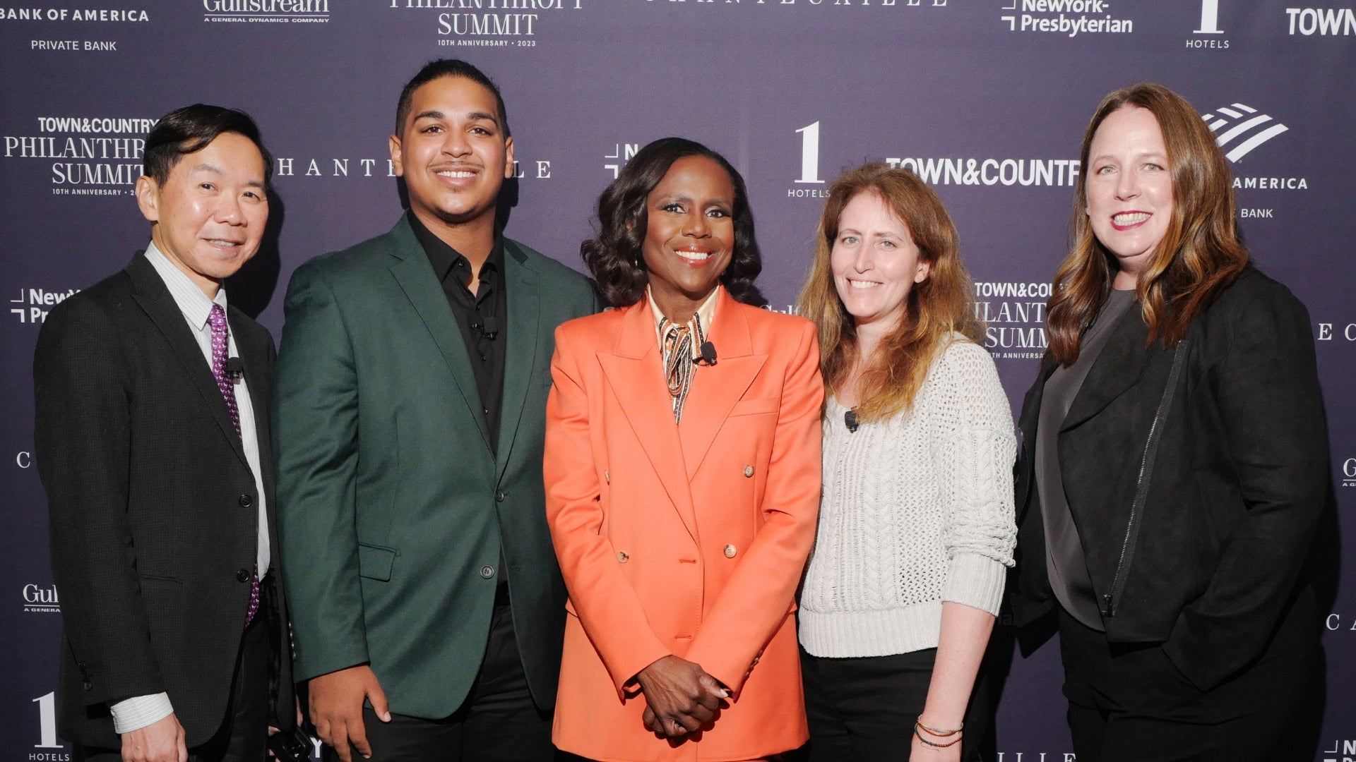 Amanda Yarnell with attendees of the Town & Country Philanthropy Summit