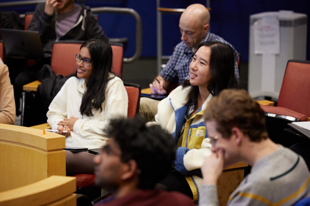 Students attending a lecture at the Department of biostatistics