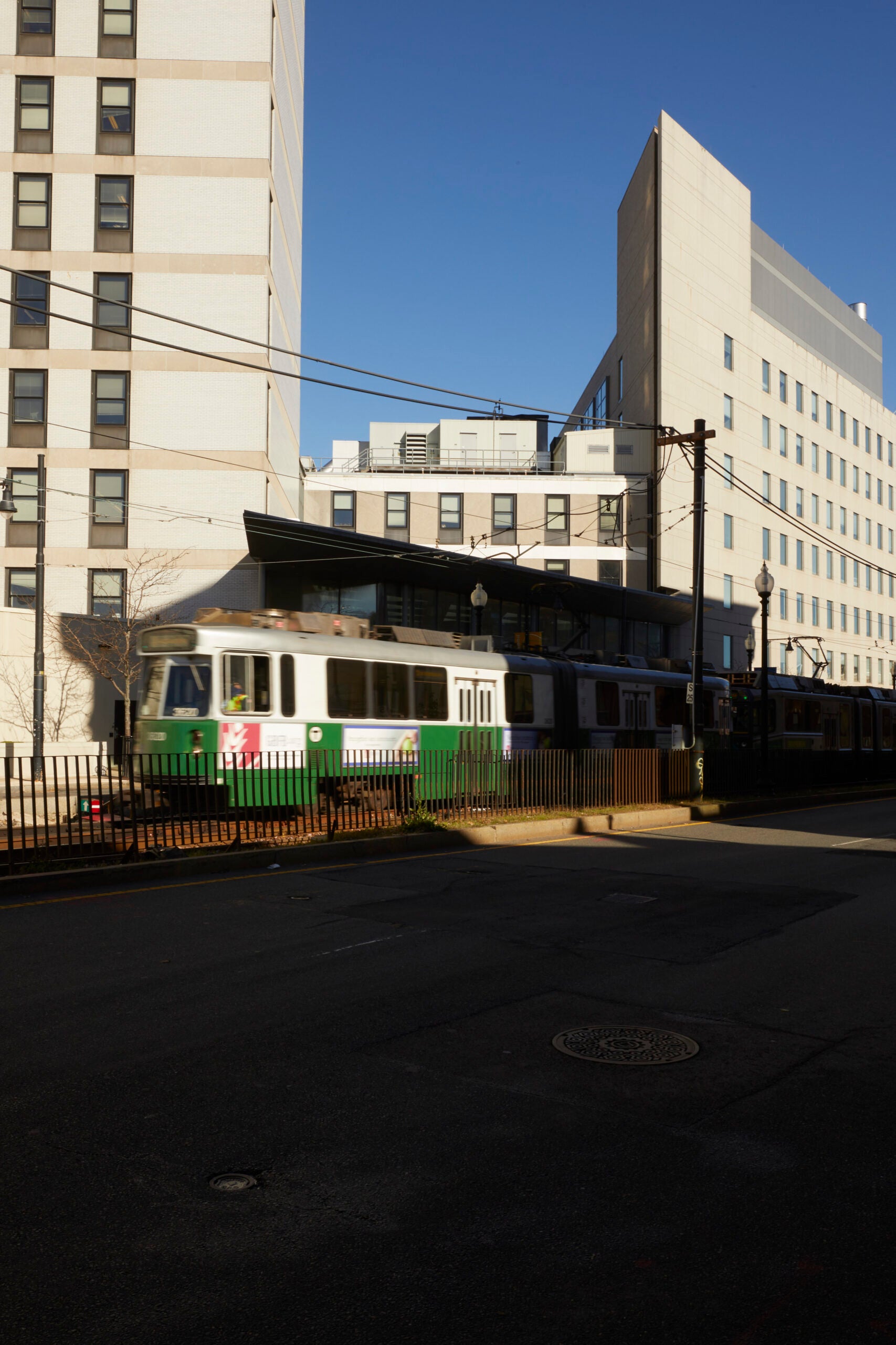 An MBTA Green line train