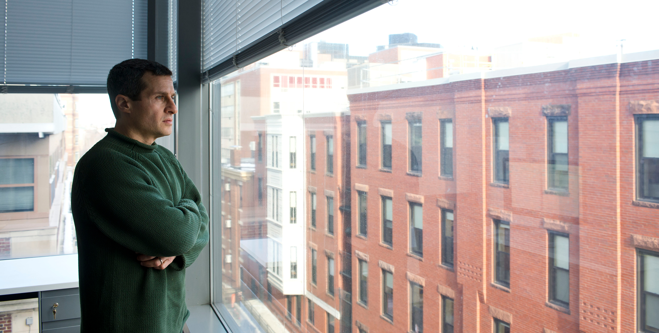 Roger Shapiro in his office at the Chan School of Public Health