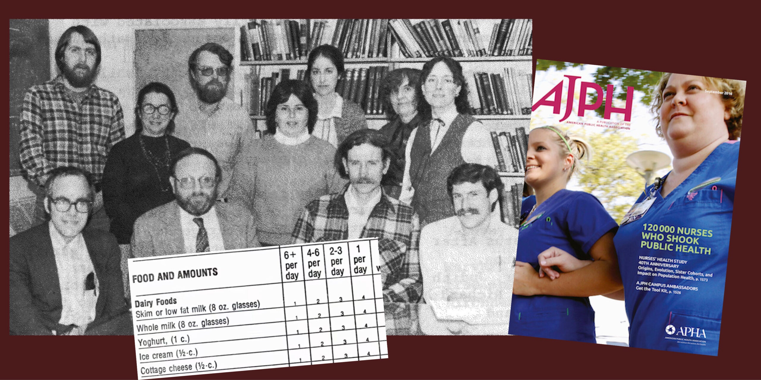 Dr. Frank Speizer and colleagues launch the first Nurses Health Study in 1976. In 2016, the American Journal of Public Health celebrates the substantial knowledge on nutrition and chronic disease prevention generated by the landmark cohort studies.