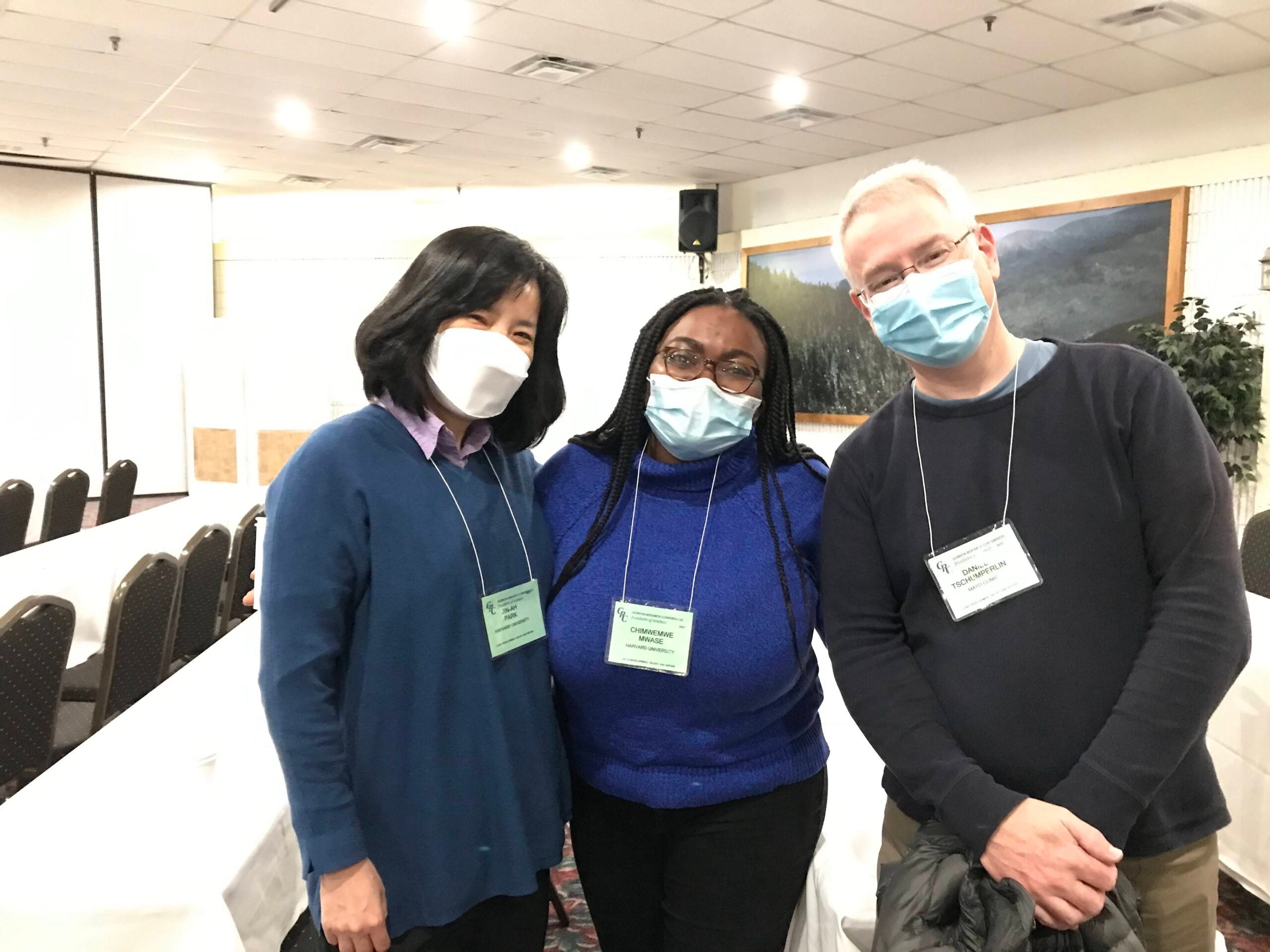 A photo of Jin-Ah Park, Chim Mwase, and Daniel J. Tschumperlin.