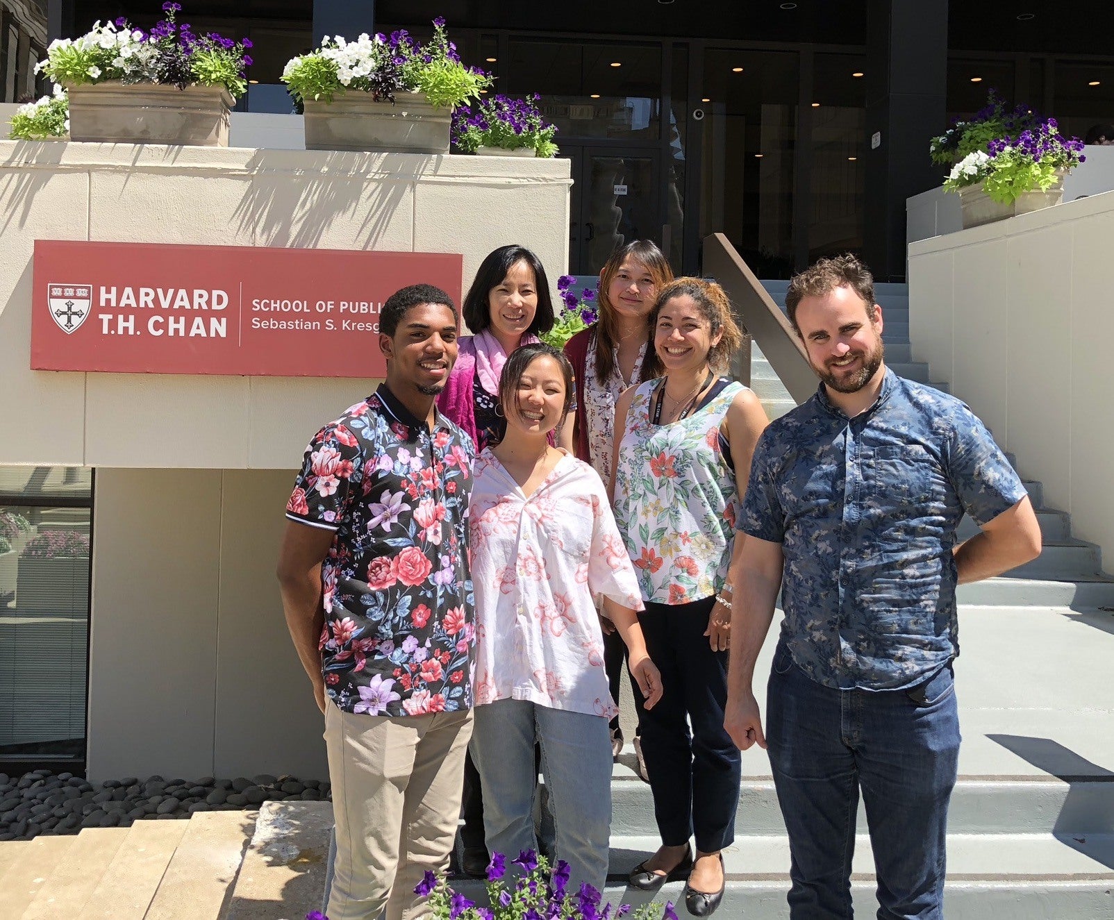 The 10th of July was declared as a Floral Shirt Day by David Stevenson, a summer intern student (Front row, far left). July 10, 2018.