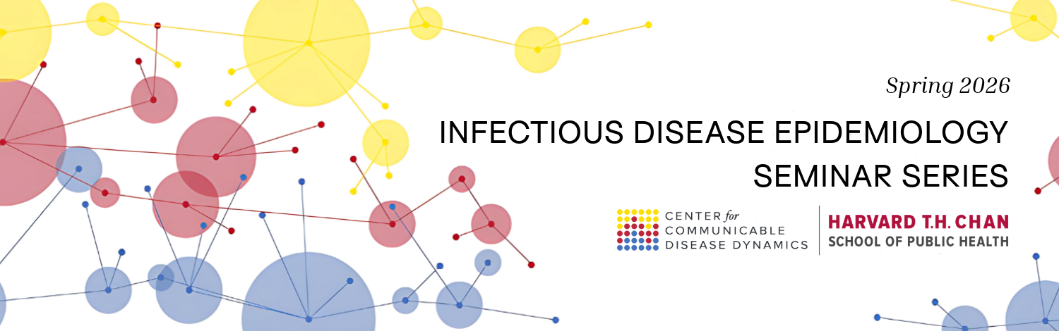 Spring 2026 Infectious Disease Epidemiology Seminar Series with decorative elements