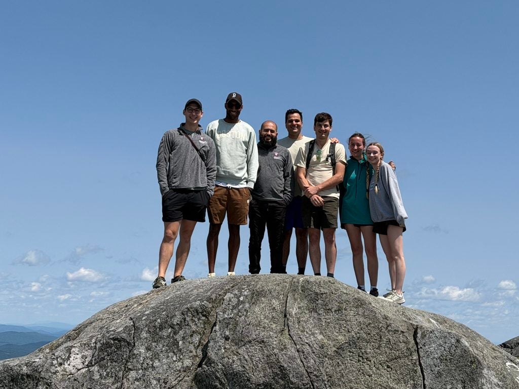 Annual Lab photo on top of Mount Monadnock: This photo is of the lab in July 2026