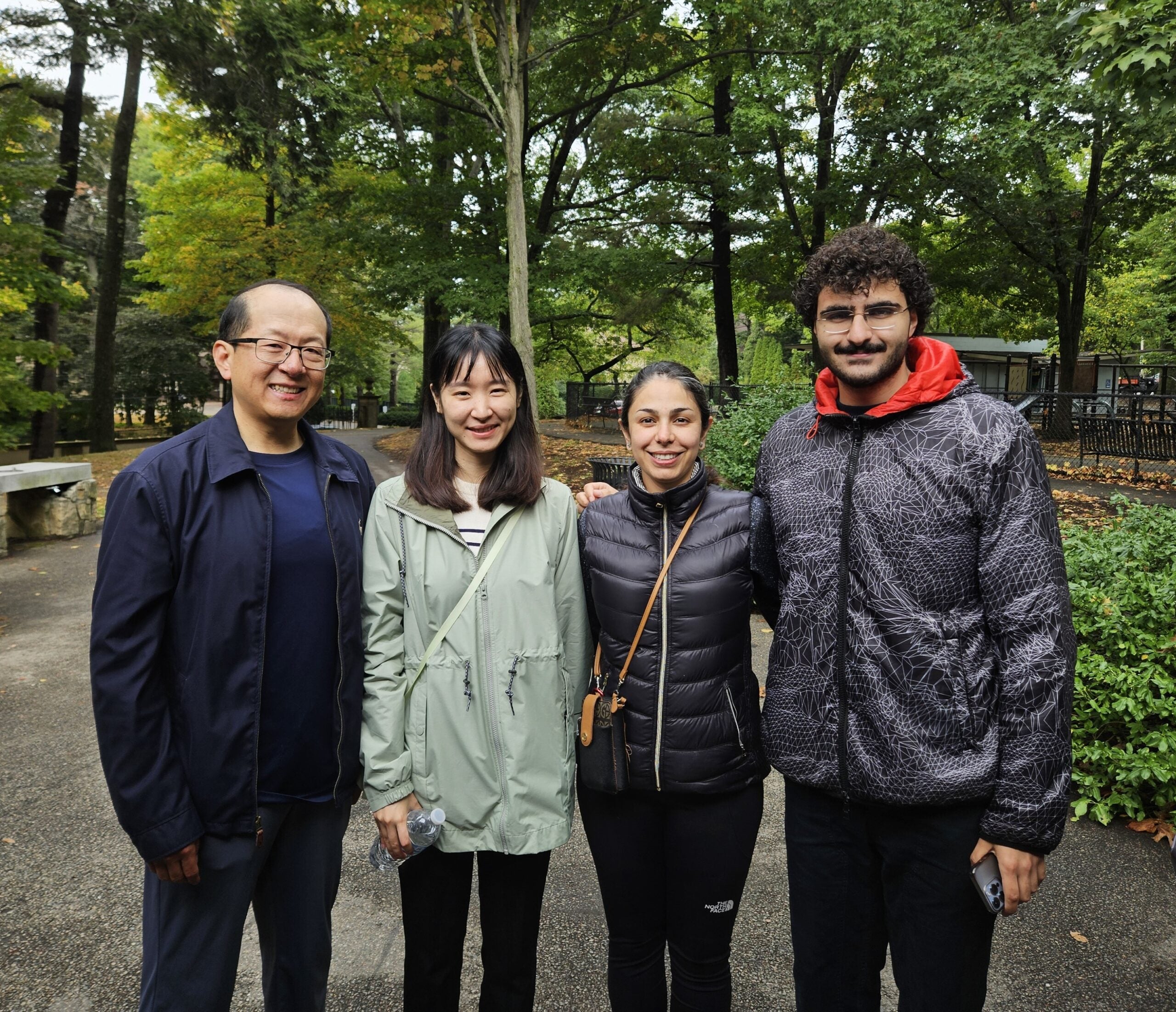 The Biomarker research team gathering outdoors