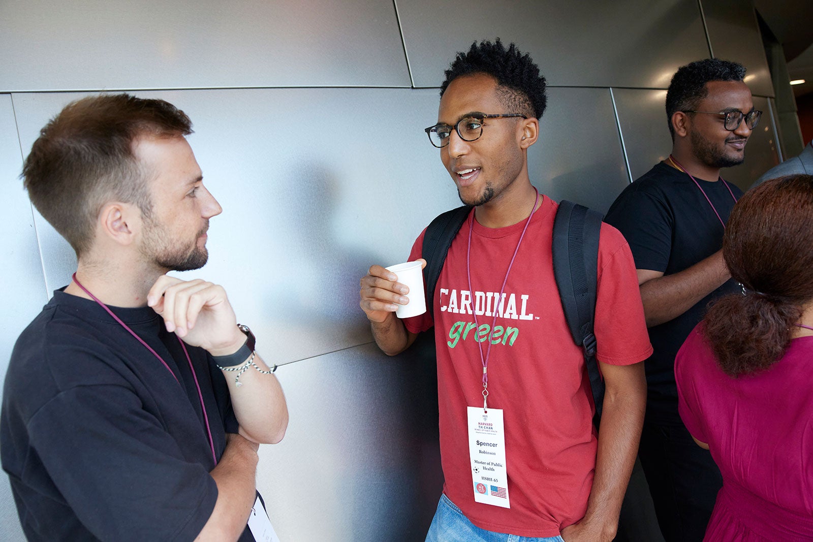 Students talking to each other at orientation