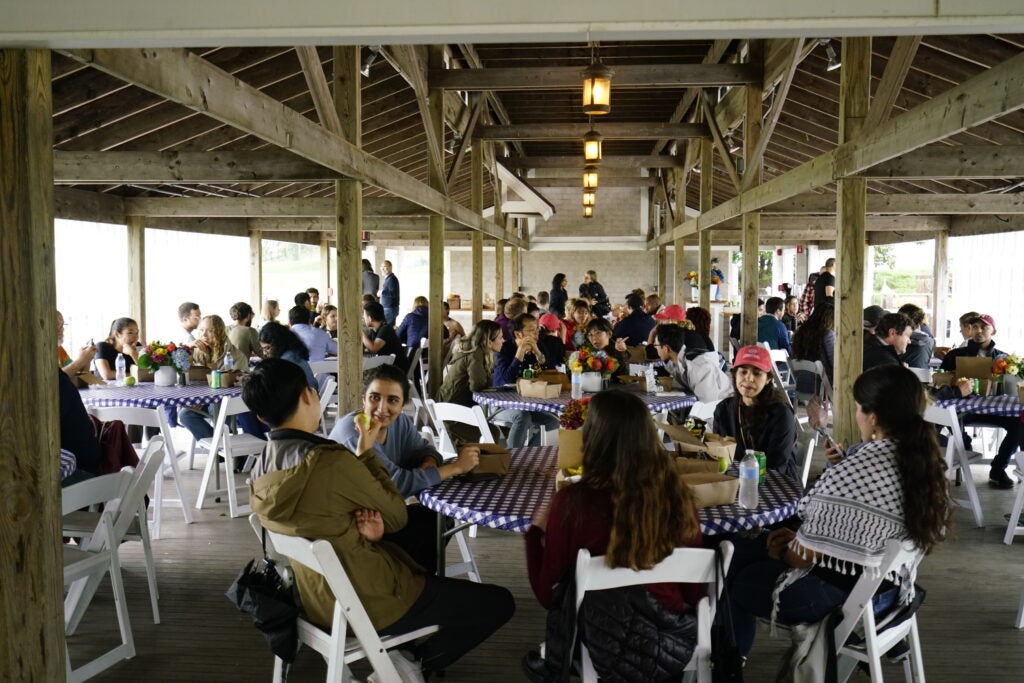 MET Department at 2022 Thompson Island Retreat and Symposium, During Lunch