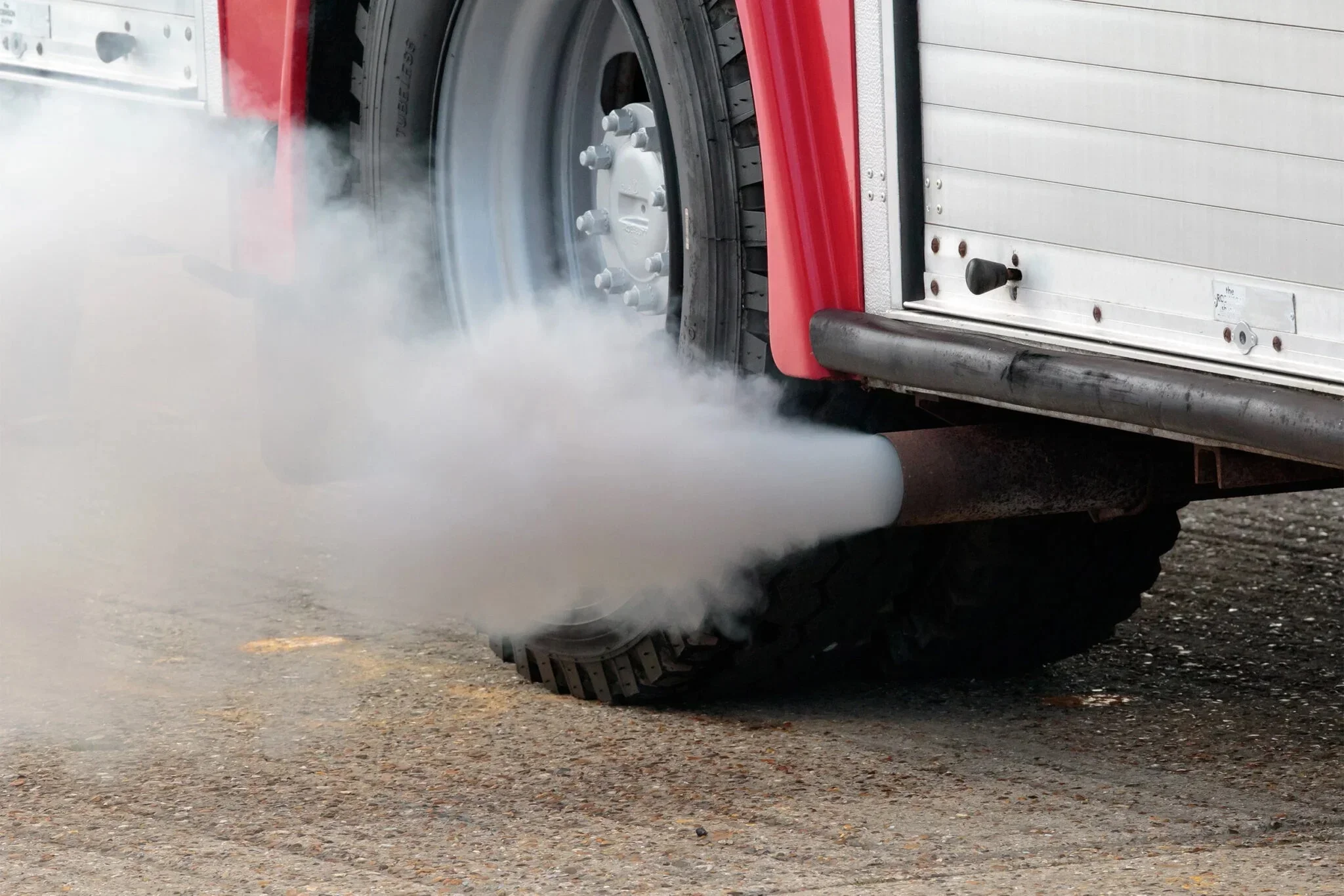 diesel exhaust coming from a truck