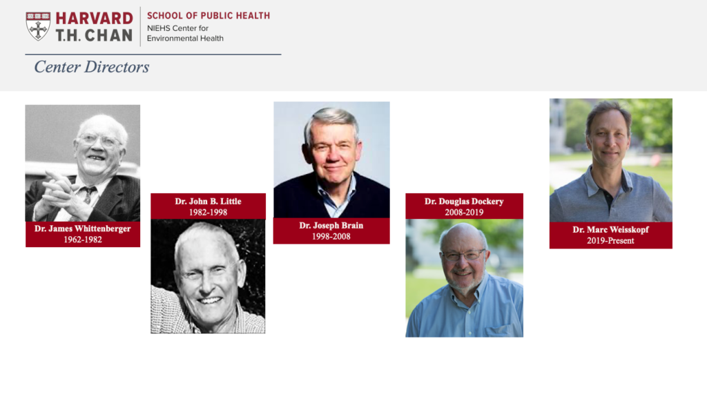 Harvard Chan NIEHS Center directors since 1962