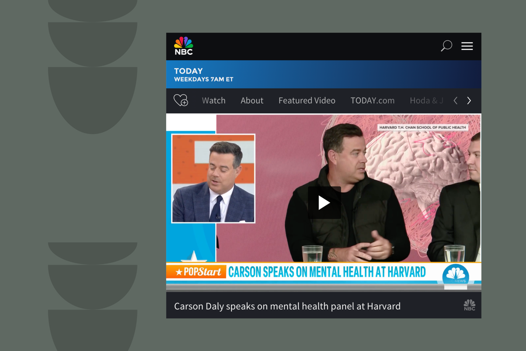 Carson Daly speaks about the Creators Summit on Mental Health on NBC.