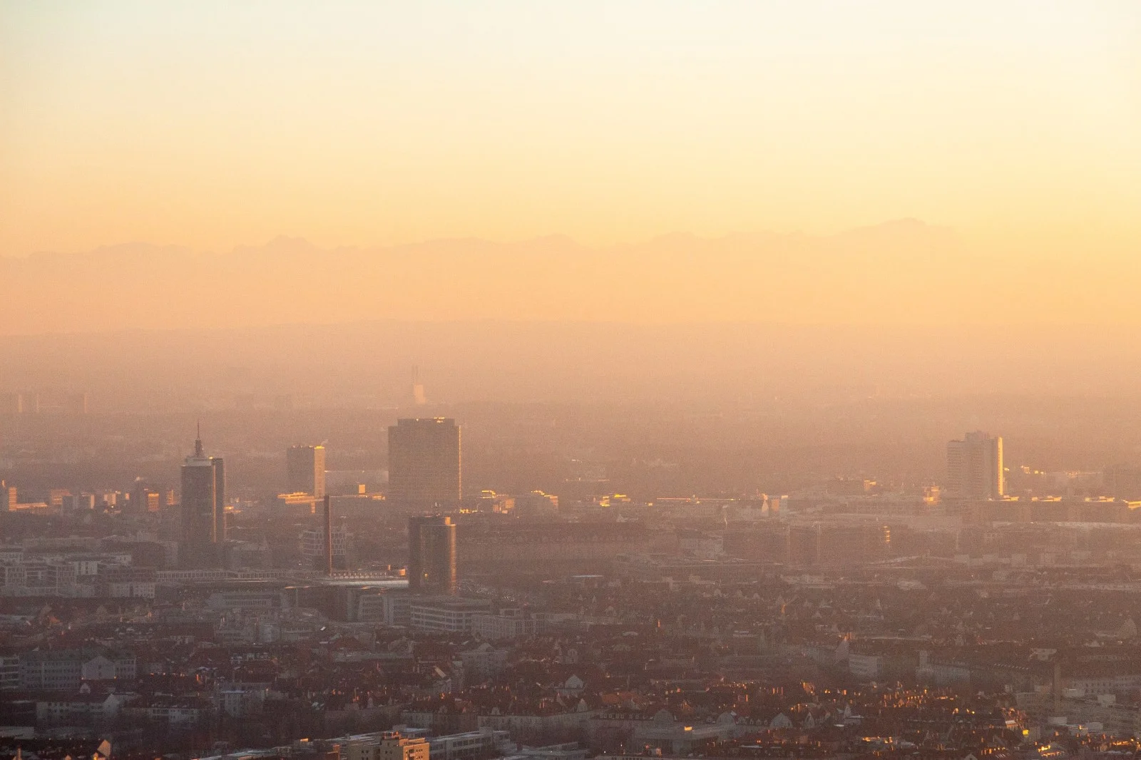 Haze over a city