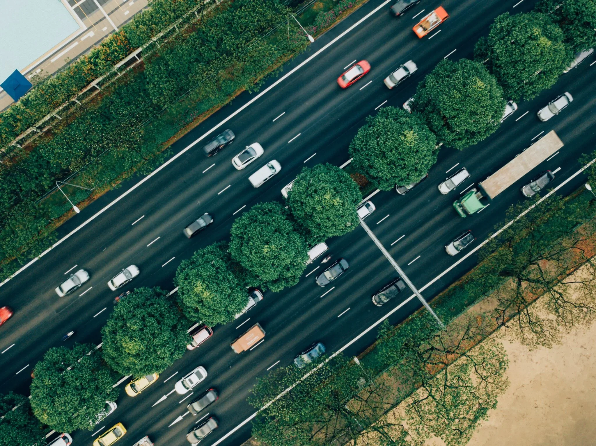 View of traffic from above