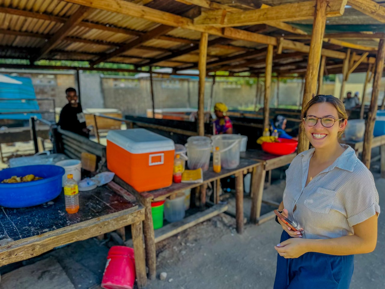 A photo of Lexi Farina smiling in Dar es Salaam, Tanzania