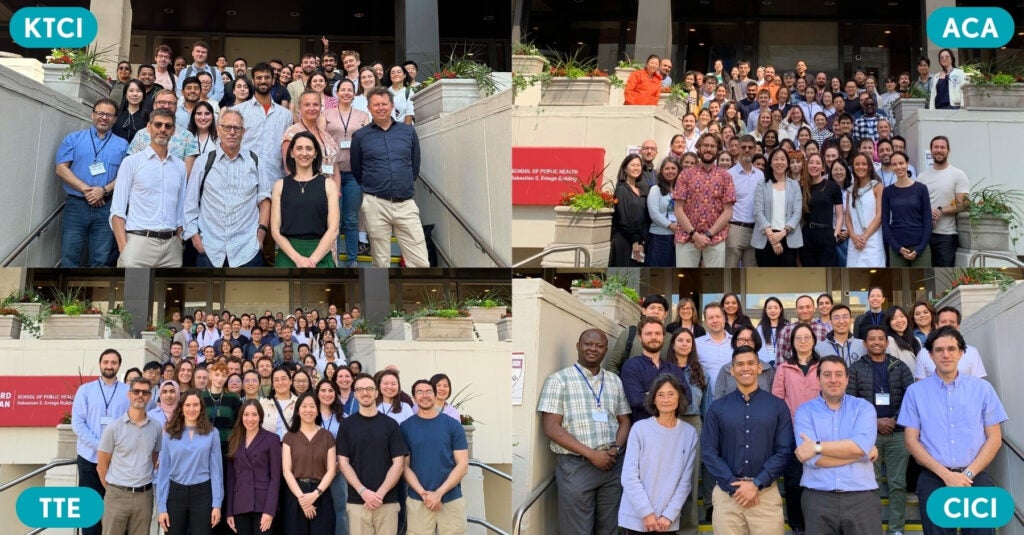Group photos of course cohort participants