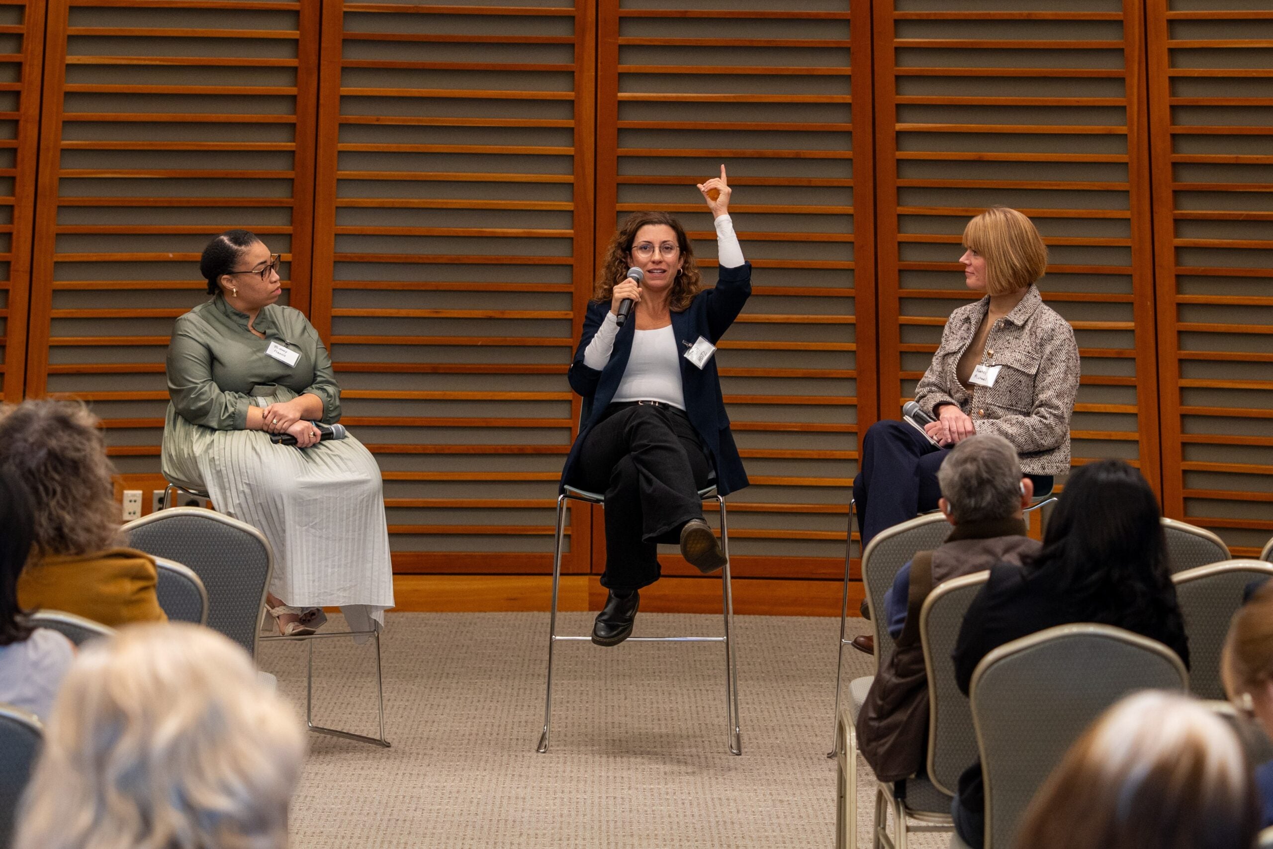 Dr. Brittney Francis, Julia Hotz, and Dr. Nancy Michael