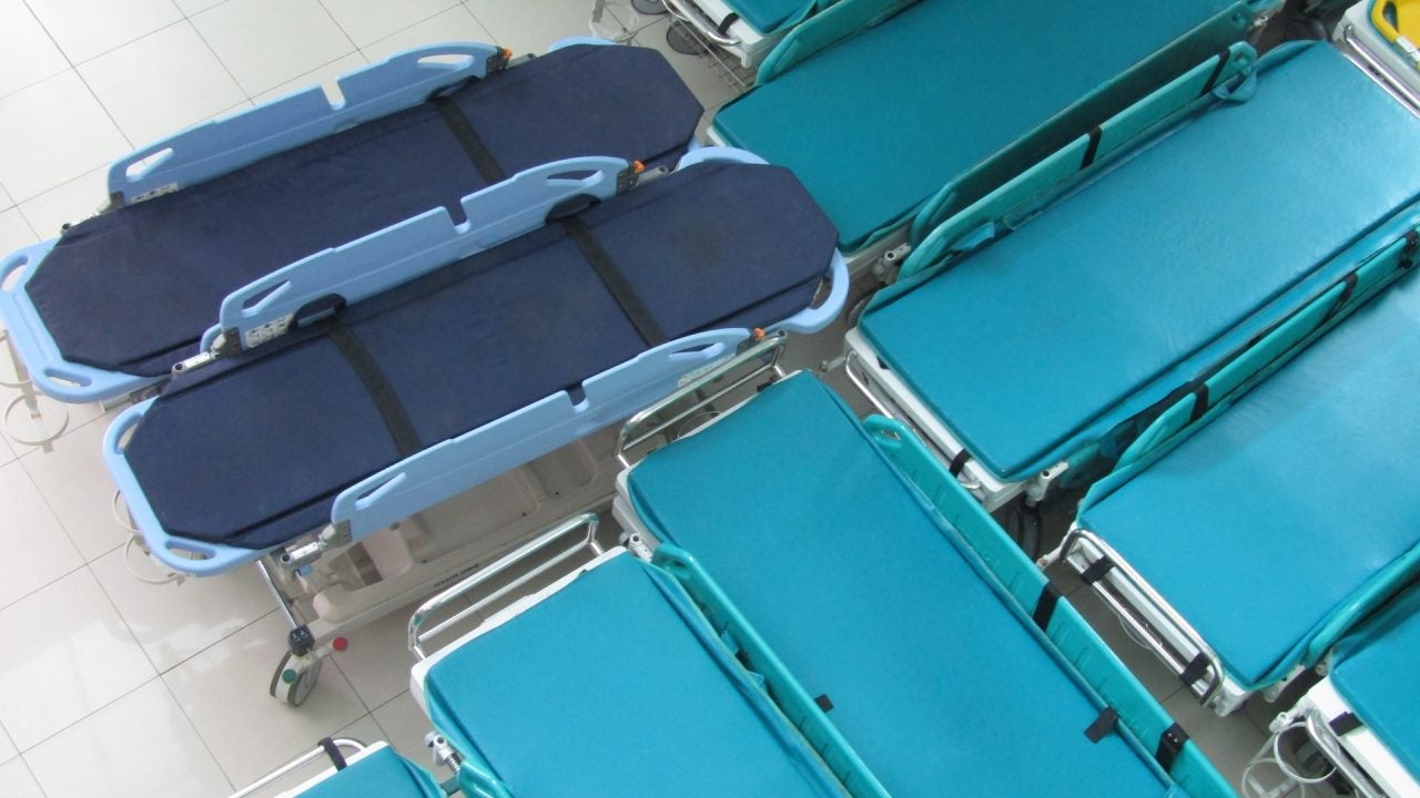 Stretchers in a hospital