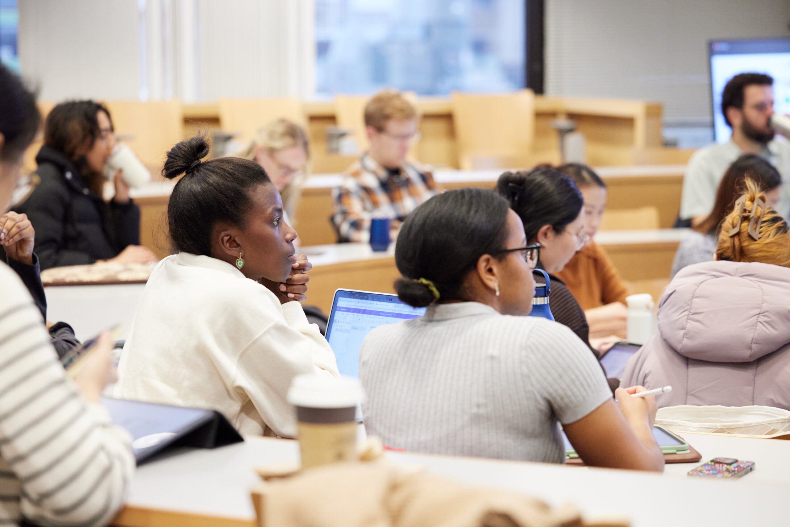 students sitting in a classroom