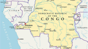 map of the democratic republic of Congo