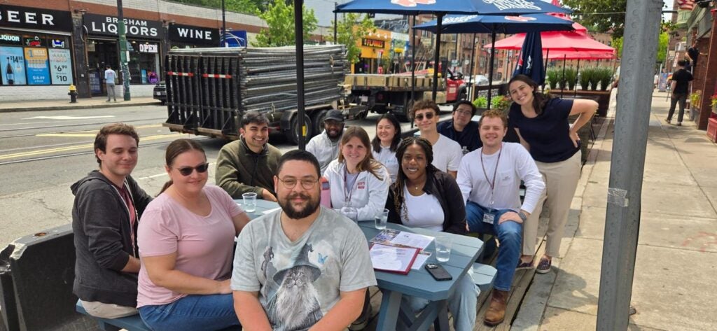 Mc Namara Lab dining out in Boston