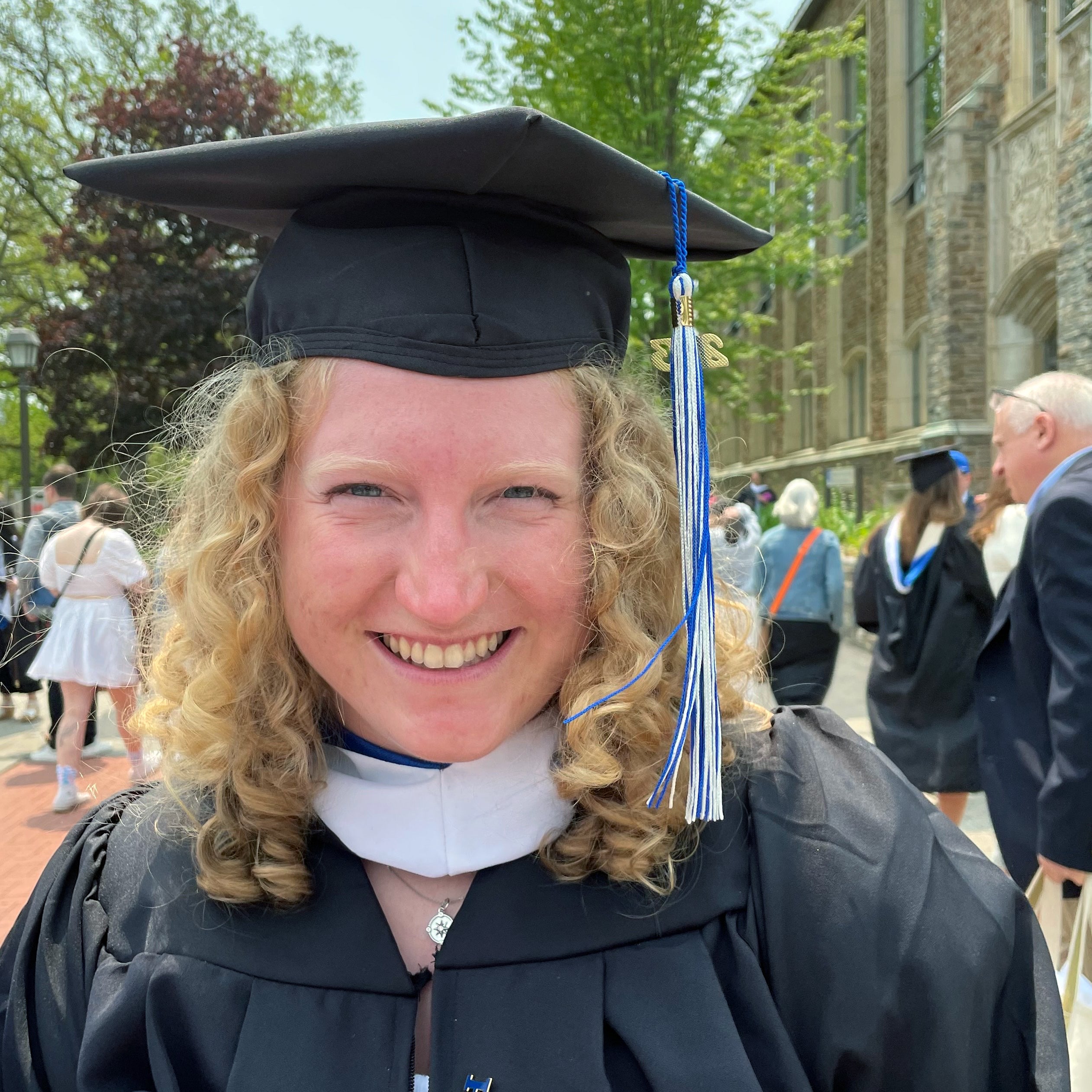 Ellis Strutton, smilling at graduation day