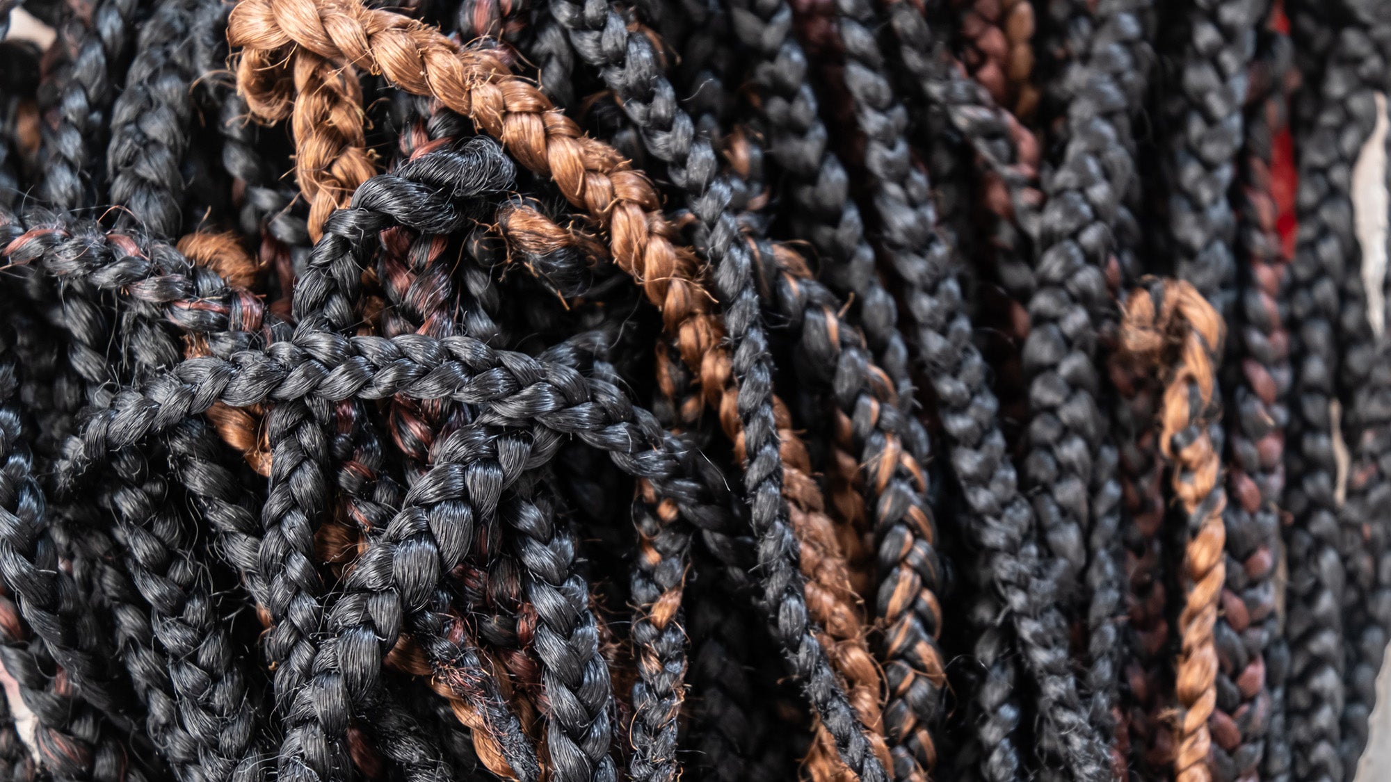 Pile of hair braids for braiding hair