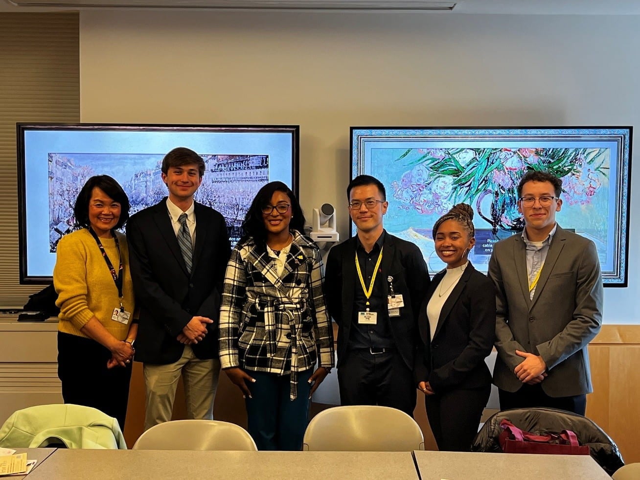 Jocelyn and Ken with the 2024 public health scholars, Bowen, Trinity, Bre'Anna, and Dominic.