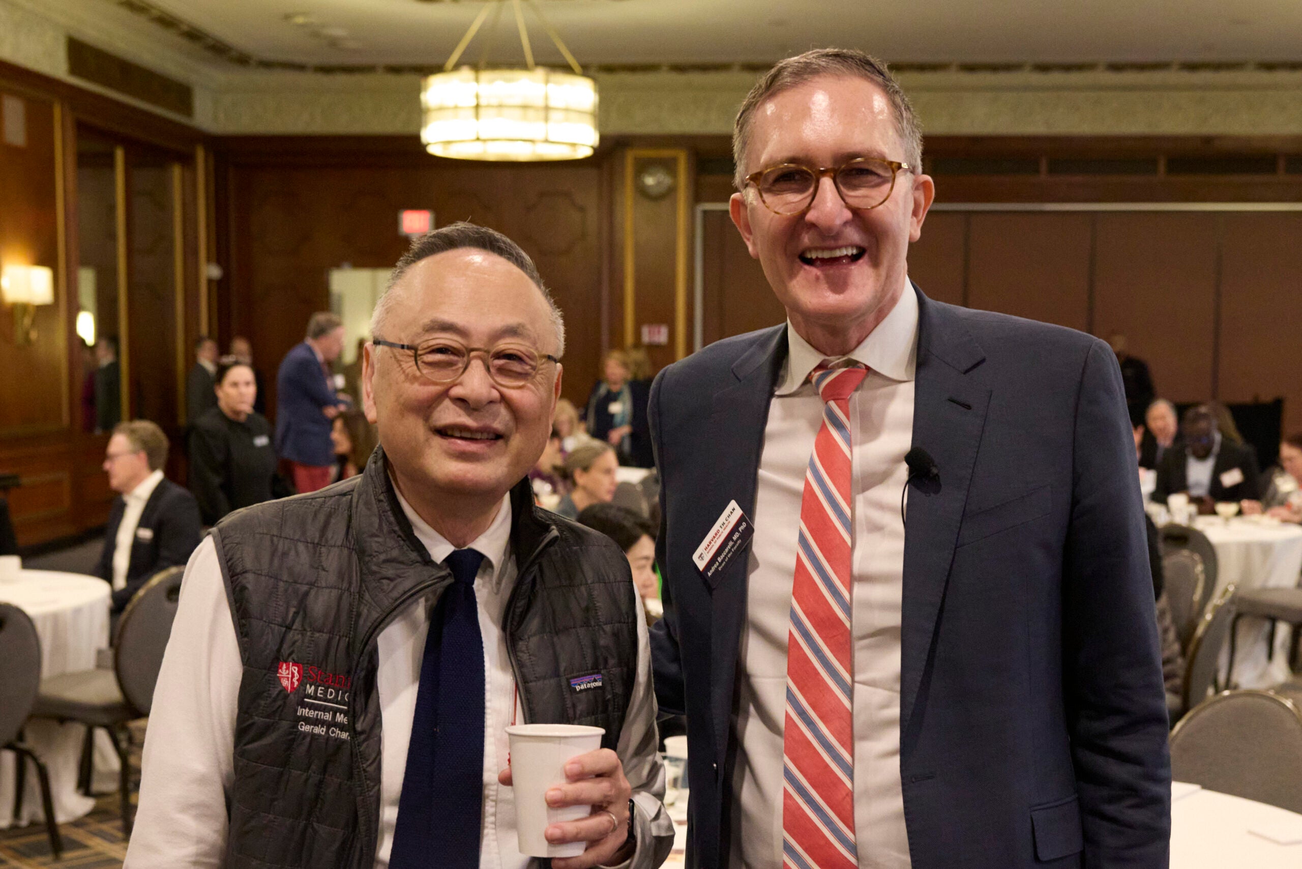 Gerald Chan and Dean Baccarelli pose together. 