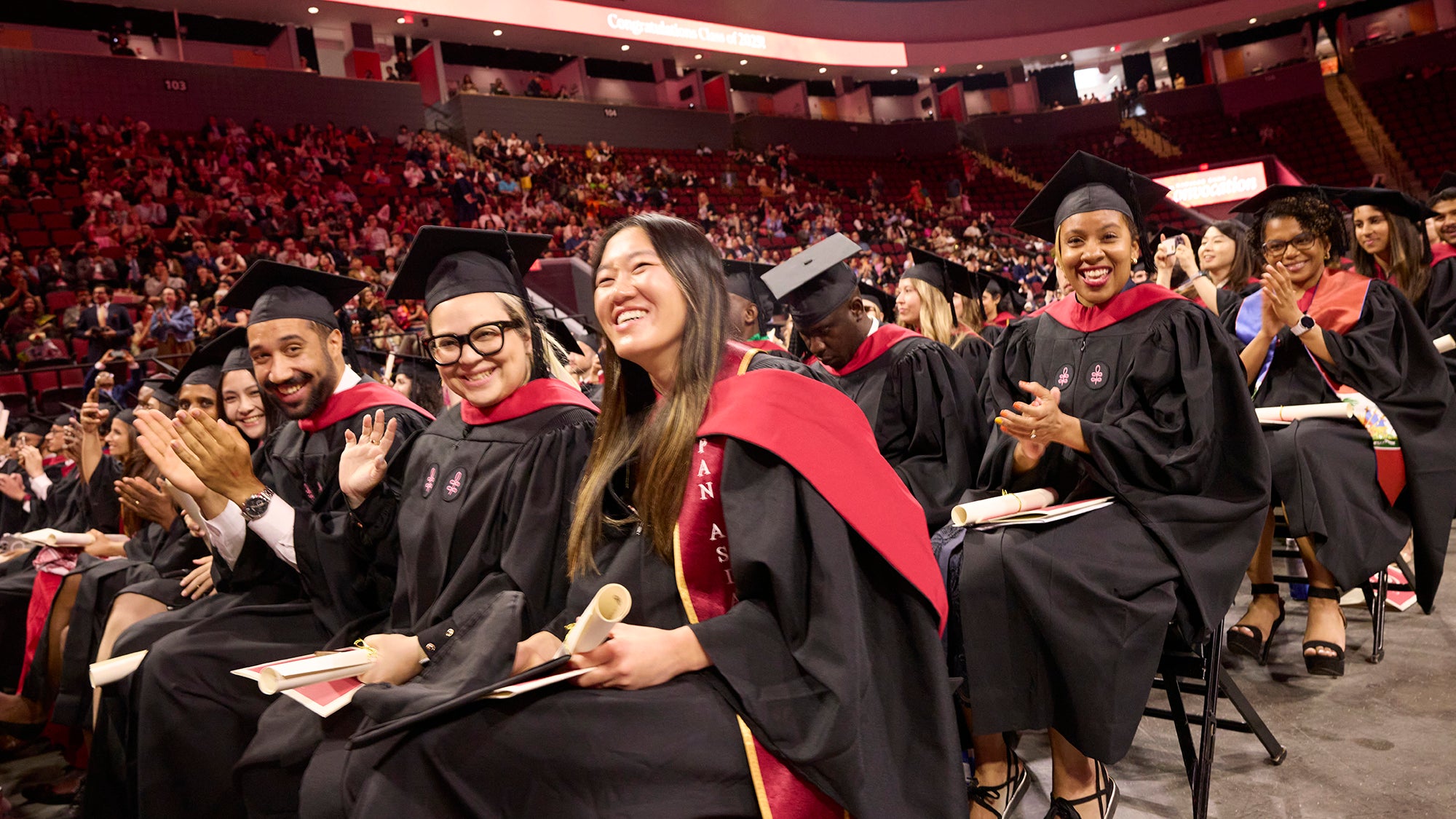 Happy students at Harvard Chan School's Convocation