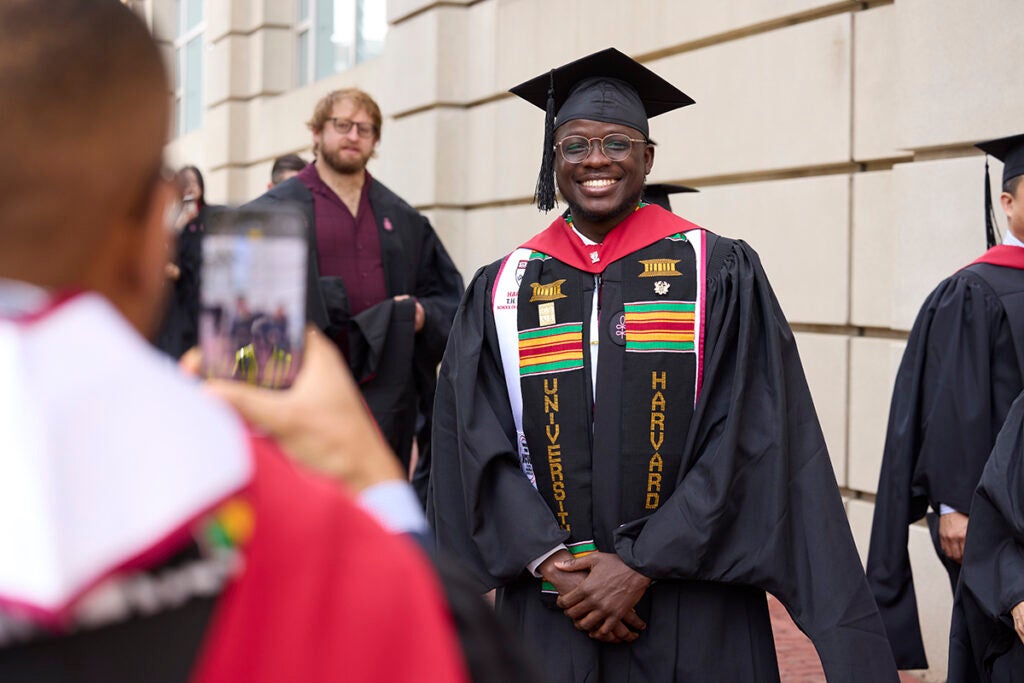 Grad getting photo taken