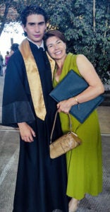 Kenny Mendoza and his mother