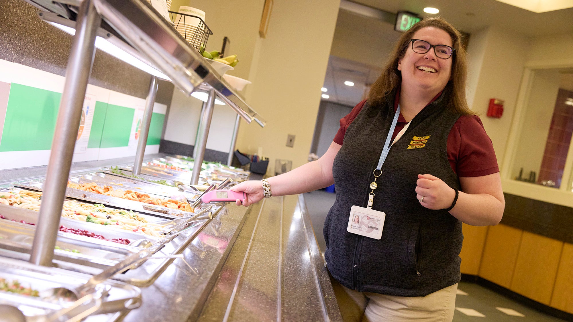 Marykate Kenney conducts a food safety inspection at Sebastian's Café