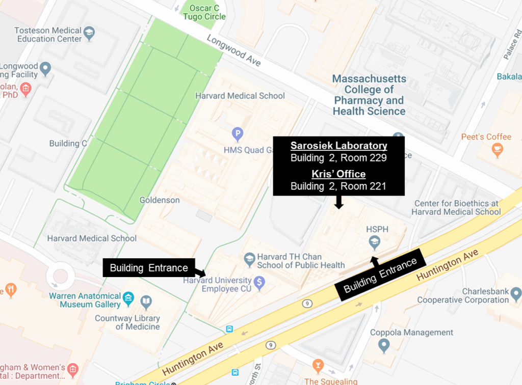 Sarosiek Lab Location