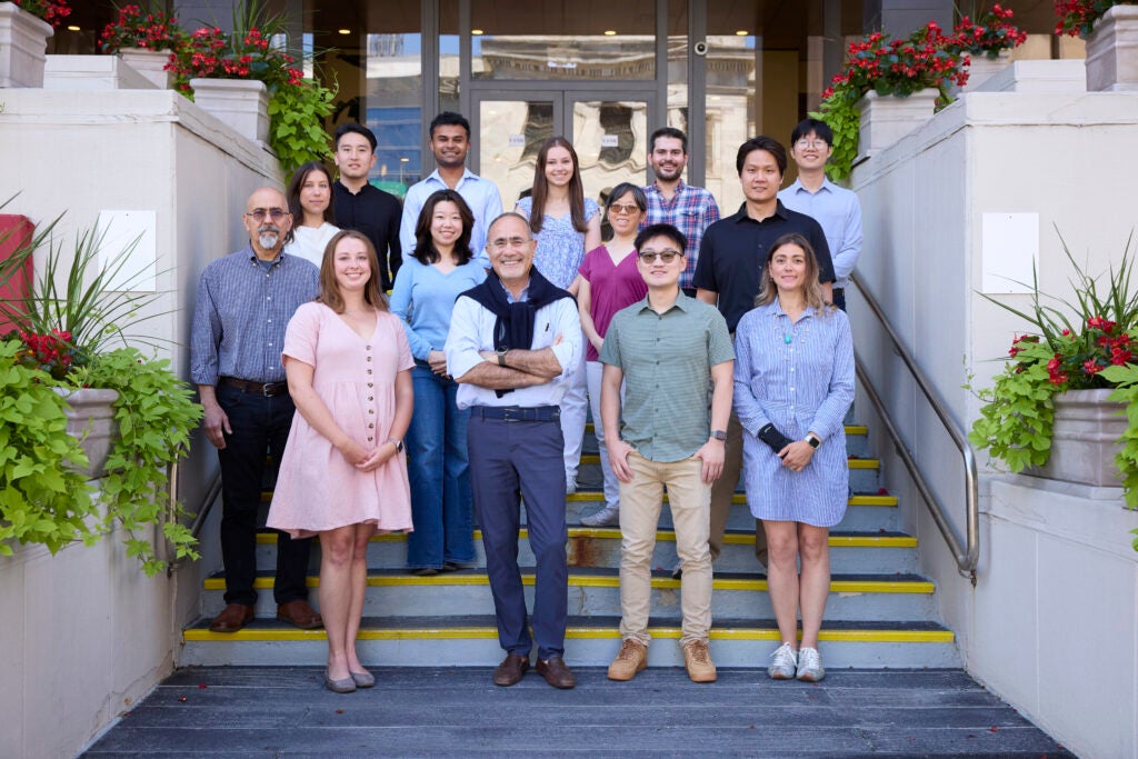 Hotamisligil Lab members on kresge front steps