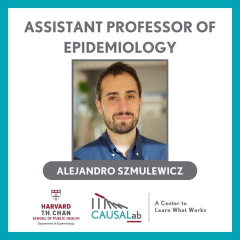 Alejandro Szmulewicz has been promoted to Assistant Professor of Epidemiology at Harvard T.H. Chan School of Public Health
