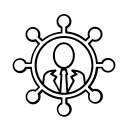 icon of an magnifying glass, representing study, research, analysis, and building a lexicon of knowledge.