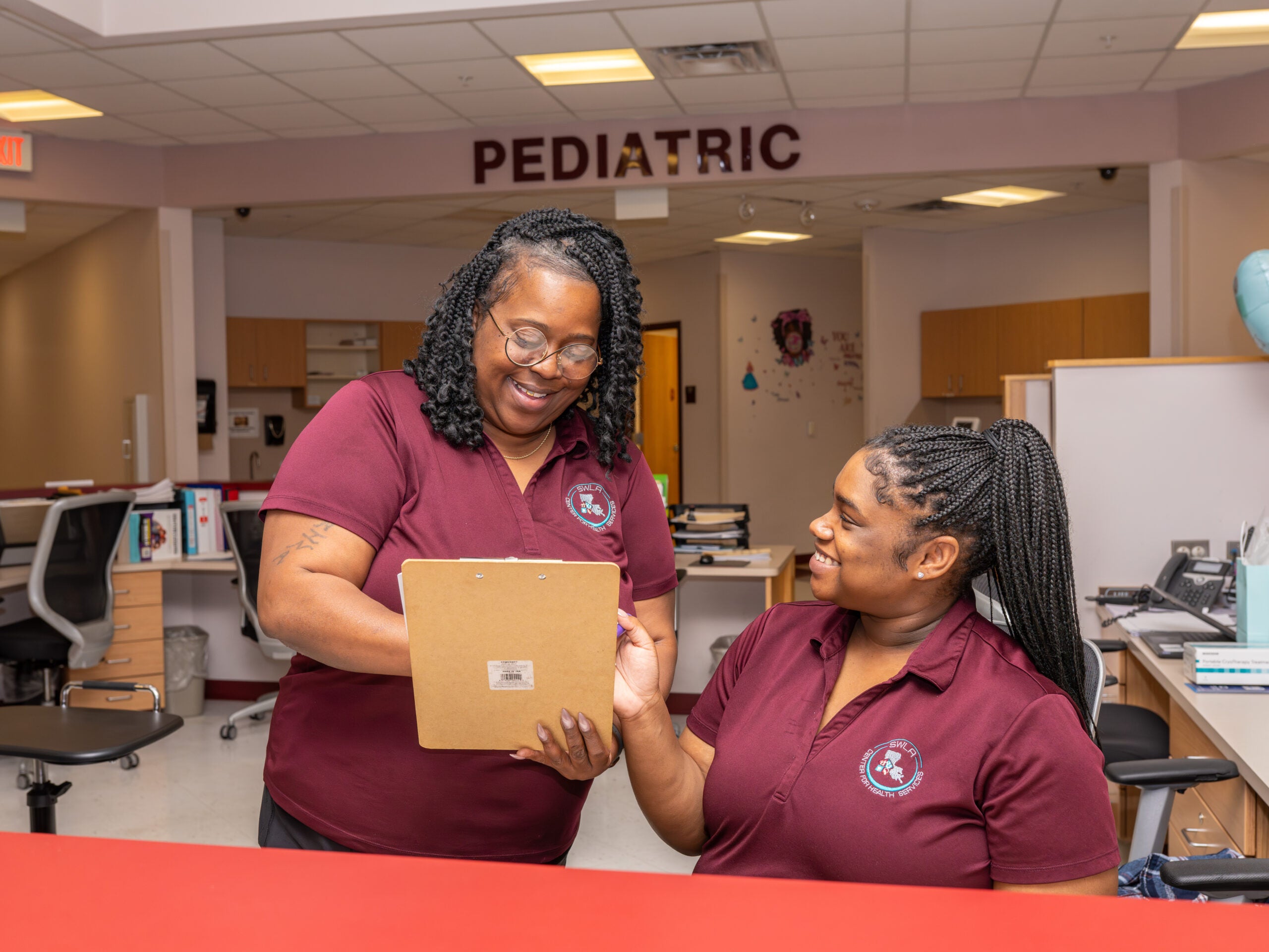 Nurses work together at SWLA clinic in Louisiana