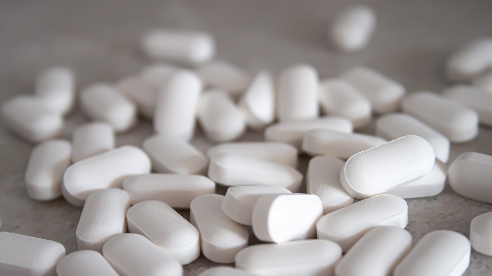 A pile of acetaminophen pills.