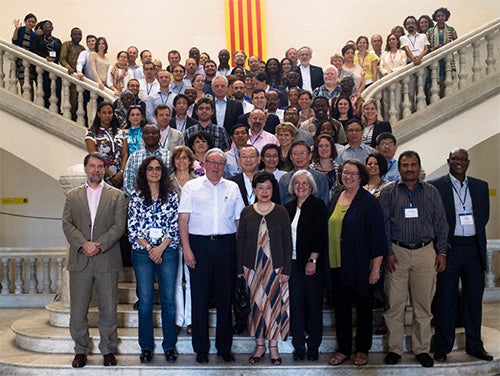 Group photo from the 2016 Science of Eradication: Malaria course, which brought together a diverse cohort from 29 countries to explore strategies for malaria elimination and eradication.