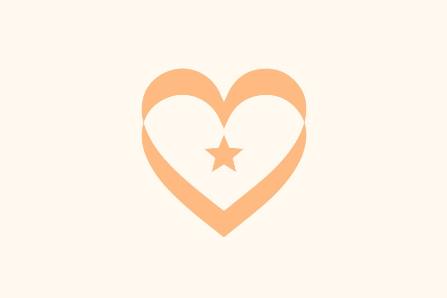 Respect icon: heart with a star at the center