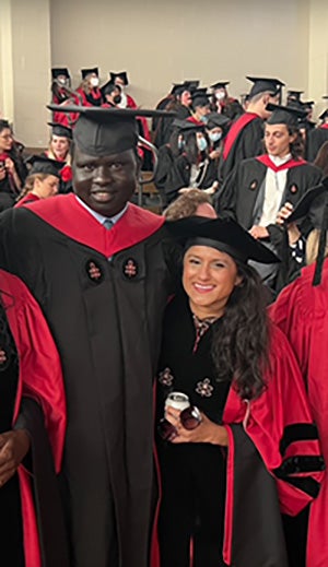 Nyuon and Nirola at graduation