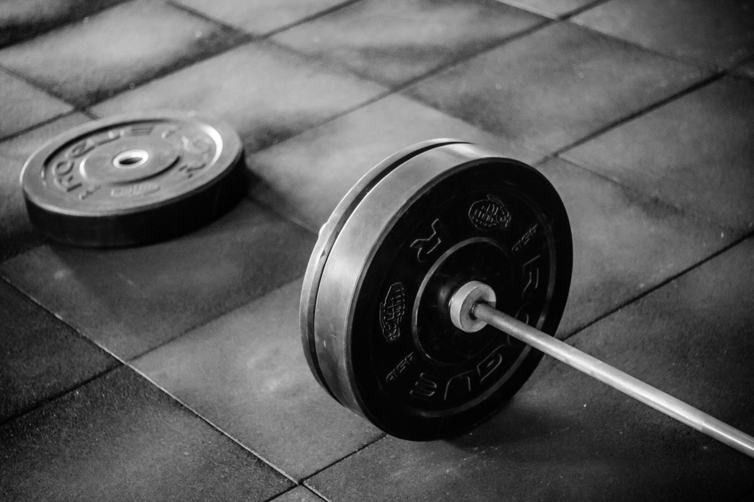Image of a barbell at a gym