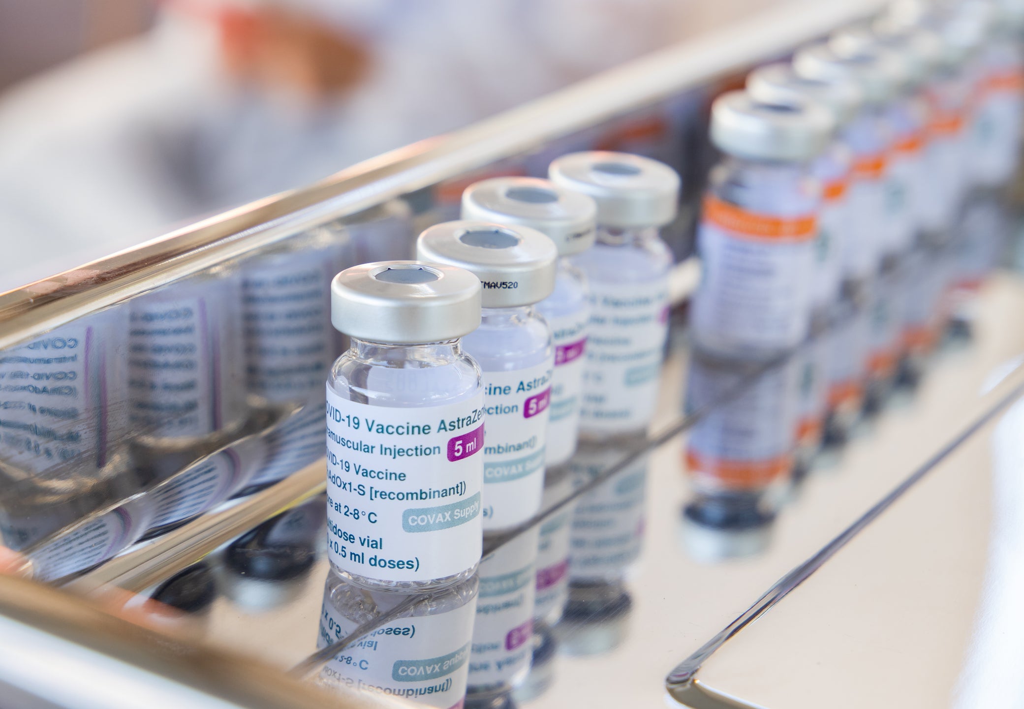 Coronavirus vaccine bottles