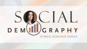 SDS logo with head shot of Jennifer Karas Montez