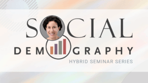 Headshot of Dr. Natalie Slopen with Social Demography text