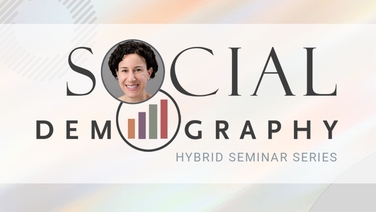 Headshot of Dr. Natalie Slopen with Social Demography text