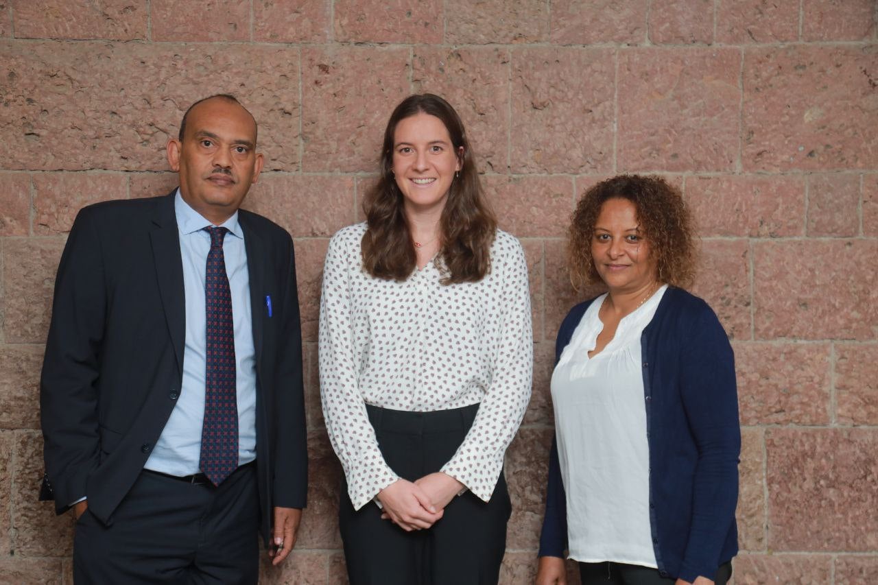 Brooke Forde stands with participants.