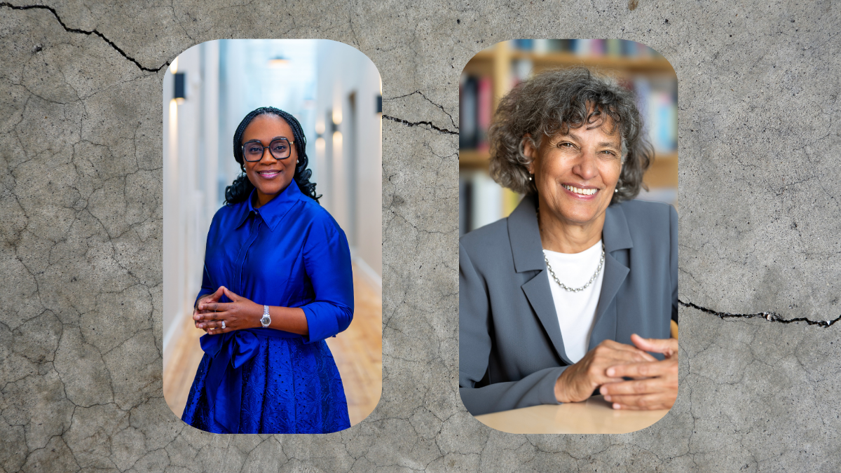 Side by side headshots of Dr. L'Bertrice Solomon, LP.D., JD, MPH, MMSc and Dr. Mary T. Bassett, MD, MPH