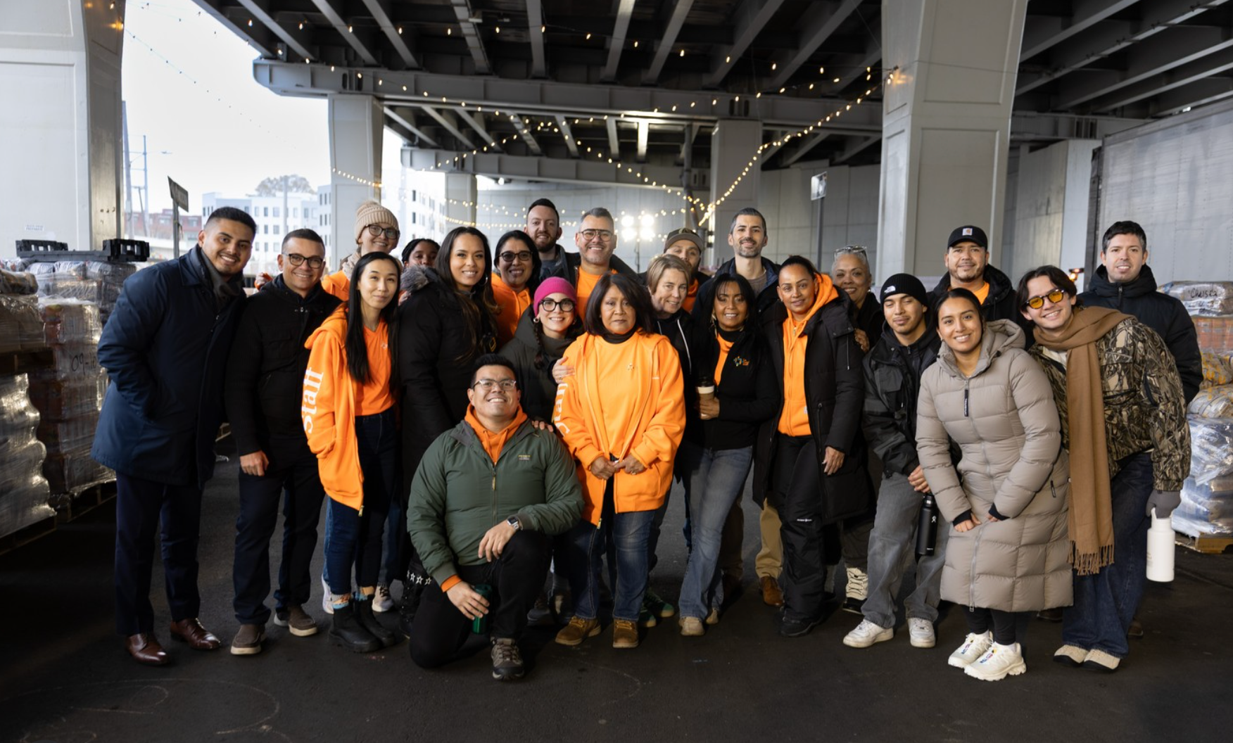 Maura Healy at volunteer event with La Colaborativa.