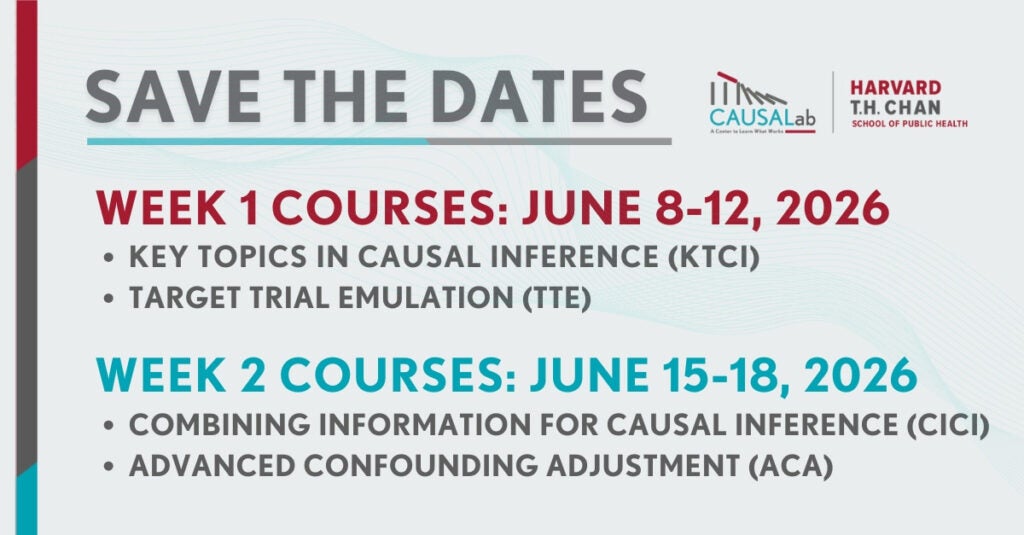 Save the Dates CAUSALab Courses 2026